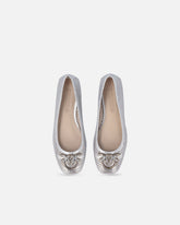 Perforated ballerinas in laminated nappa leather - | Pinko