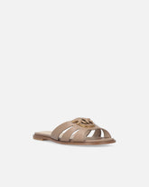 Ciabattine in pelle con logo Love Birds - | Pinko