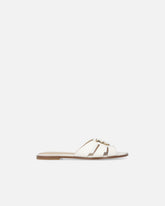 Ciabattine in pelle con logo Love Birds - | Pinko