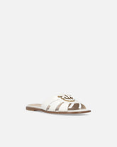 Ciabattine in pelle con logo Love Birds - | Pinko