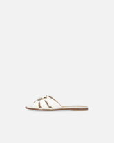 Ciabattine in pelle con logo Love Birds - | Pinko