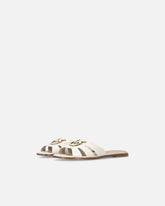 Ciabattine in pelle con logo Love Birds - | Pinko