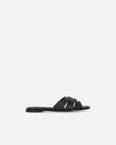 Ciabattine in pelle con logo Love Birds - | Pinko