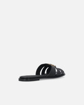 Ciabattine in pelle con logo Love Birds - | Pinko