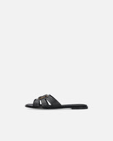Ciabattine in pelle con logo Love Birds - | Pinko