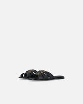 Ciabattine in pelle con logo Love Birds - | Pinko