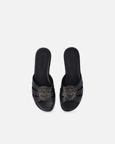 Ciabattine in pelle con logo Love Birds - | Pinko