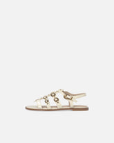 Flat sandals with straps and studs - | Pinko