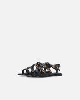 Flat sandals with straps and studs - | Pinko