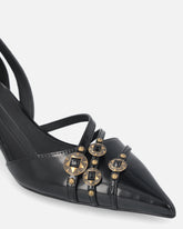 Pumps with straps and jewel studs - | Pinko