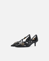 Pumps with straps and jewel studs - | Pinko