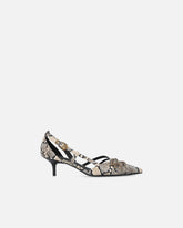 Pumps with python print and jewel studs - | Pinko