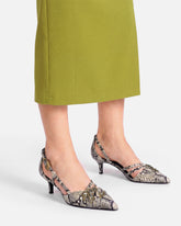 Escarpins à embossage python et clous bijou - | Pinko