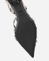 Czółenka z nadrukiem pytona i biżuteryjnymi ćwiekami - | Pinko