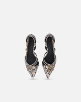 Pumps with python print and jewel studs - | Pinko