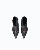Boots with straps and jewel studs - | Pinko