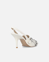 Slingback in pelle con dettagli selleria - | Pinko