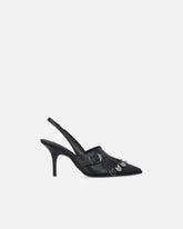 Slingbacks aus Leder mit Details aus der Sattlerei - | Pinko