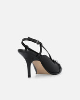Sling-back pumps in nappa leather with straps and stiletto heel - | Pinko