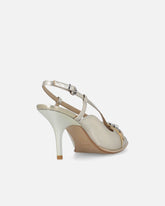 Slingback in nappa laminata - | Pinko