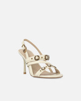 Sandalias destalonadas altas con correas y tachuelas - | Pinko