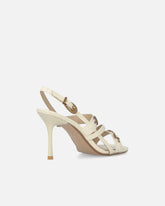 High slingback sandals with straps and studs - | Pinko