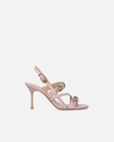 High slingback sandals with straps and studs - | Pinko
