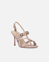 High slingback sandals with straps and studs - | Pinko