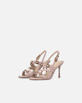High slingback sandals with straps and studs - | Pinko