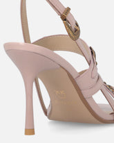 High slingback sandals with straps and studs - | Pinko