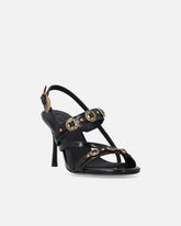 High slingback sandals with straps and studs - | Pinko