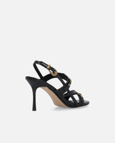 High slingback sandals with straps and studs - | Pinko