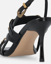 High slingback sandals with straps and studs - | Pinko