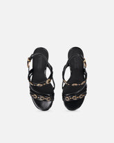 Sandały slingback na wysokim obcasie z paseczkami i ćwiekami - | Pinko