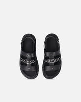 Leather sandals with chain - | Pinko