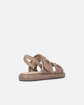 Padded nappa leather sandals with metallic details - | Pinko