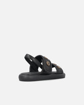 Gepolsterte Sandalen aus Nappaleder mit Metallic-Details - | Pinko