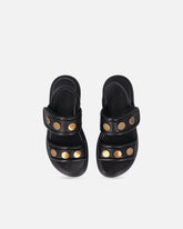 Sandali imbottiti in nappa con dettagli metallici - | Pinko