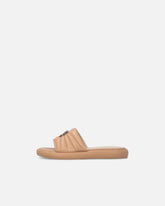 Perforated nappa leather slip-on sandals with Love Birds logo - | Pinko