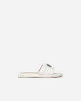 Perforated nappa leather slip-on sandals with Love Birds logo - | Pinko