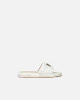 Perforated nappa leather slip-on sandals with Love Birds logo - | Pinko