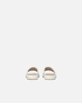 Perforated nappa leather slip-on sandals with Love Birds logo - | Pinko