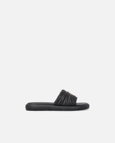 Ciabatte in nappa trapuntata con logo Love Birds - | Pinko