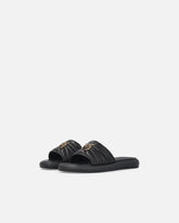 Ciabatte in nappa trapuntata con logo Love Birds - | Pinko
