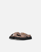 Woven nappa leather slip-on sandals with metallic rings - | Pinko