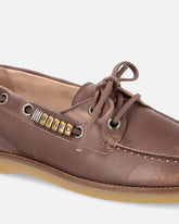 Mocassini in pelle con applicazioni gioiello - | Pinko