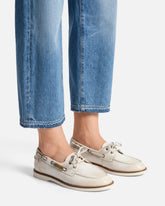 Mocassins en cuir à applications bijou - | Pinko