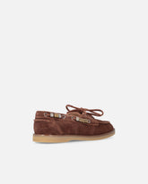 Mocassini in suede con applicazioni gioiello - | Pinko