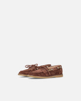 Mocassini in suede con applicazioni gioiello - | Pinko