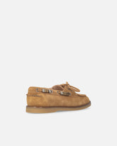 Suede moccasins with jewel details - | Pinko